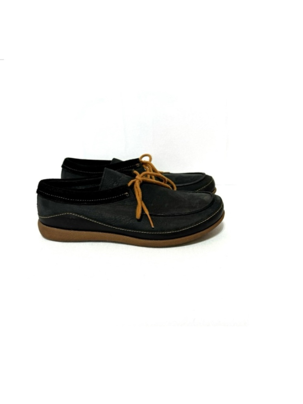 Chaco Women's Size 9 Pineland Moc Chukka Shoes Black Leather Tan Laces
